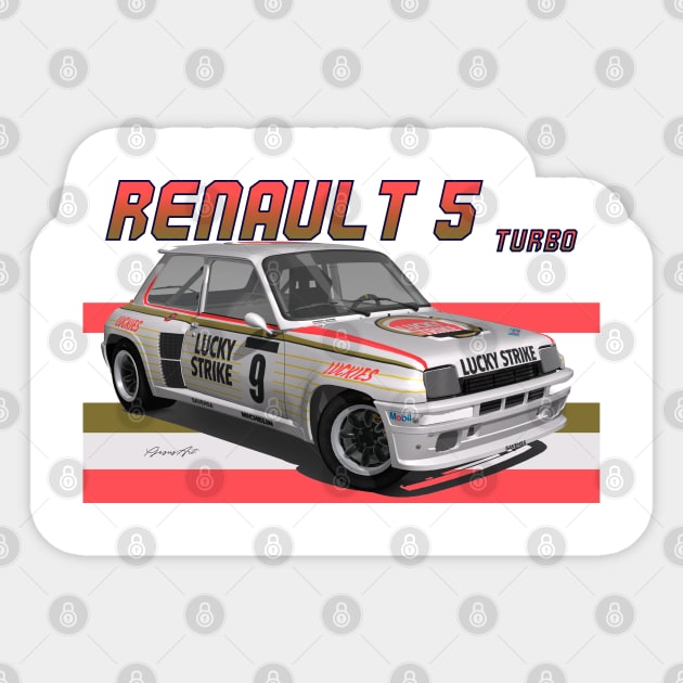 Renault 5 Turbo Group B Sticker by PjesusArt